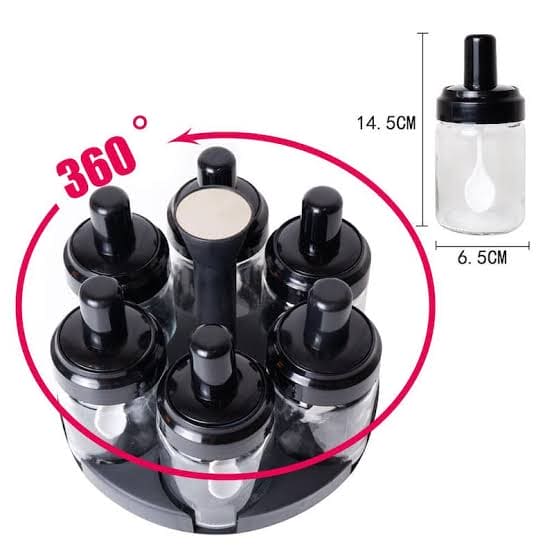 Set Of 6 Rotating Spice Rack,360 Spice Rotating Bottles, Multipurpose Revolving Spice Rack Condiment Set Set Of 6 Rotating Spice Rack,360 Spice Rotating Bottles, Multipurpose Revolving Spice Rack Condiment Set